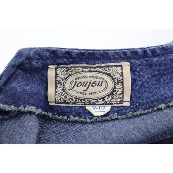 Jou Jou Y2K 1990's Denim Dress Stones and Gromet Embellishments Size M (Size 8) - Picture 16 of 16